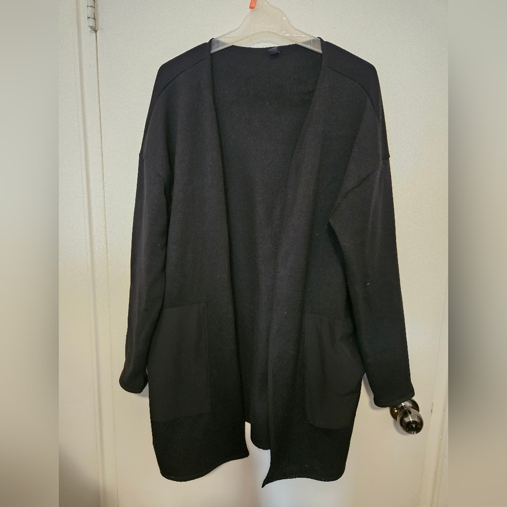 Black Open Front Cardigan